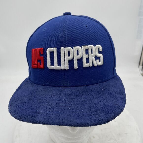 OTTO Other - LA Los Angeles Clippers NBA Fitted 7 1/8 Blue / Red Cap RARE Suede Brim